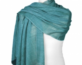 Pashmina Scarf Majestic - Turquoise Blue & Red