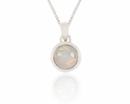 Srebrn obesk Eva - Opal, Modri topaz, Labradorit