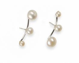 Silver Pearl Earrings Trinity