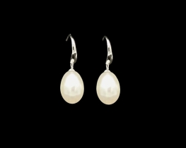 Silver Pearl Earrings Evita P. 8 x 9,5 mm