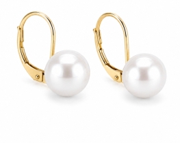 Gold Earrings Sea Pearls 10 mm Jacqueline