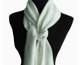 PURE CASHMERE SCARF - White