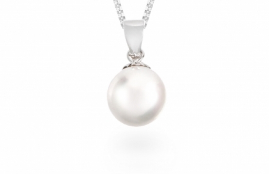 Pearl Pendant Snow White Akoya 8 mm AA