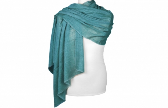 Pashmina Scarf Majestic - Turquoise Blue & Red