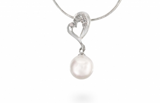 Akoya Pearl Pendant Snow White 7 & 8 mm