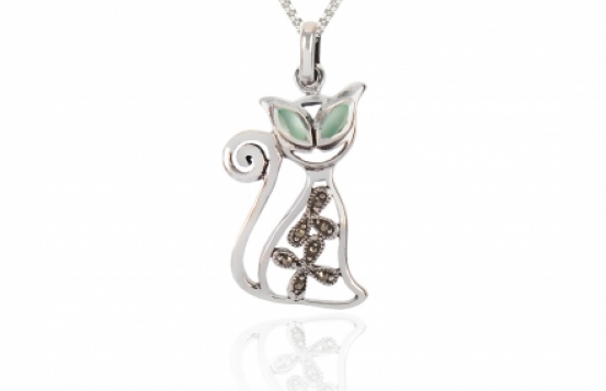 Silver Pendant Cat