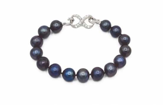 Pearl Bracelet Miramar Blue Velvet 10 mm