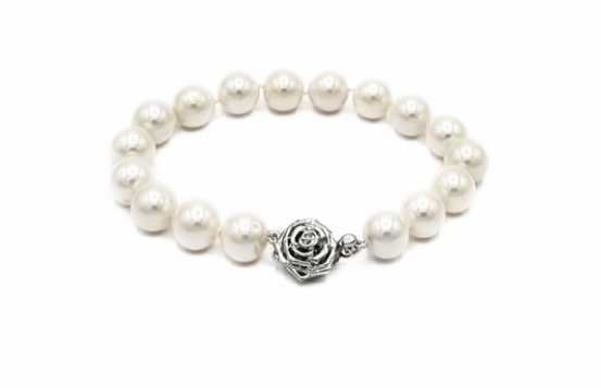 Pearl Bracelet Evita P. 10 - Silver Rose