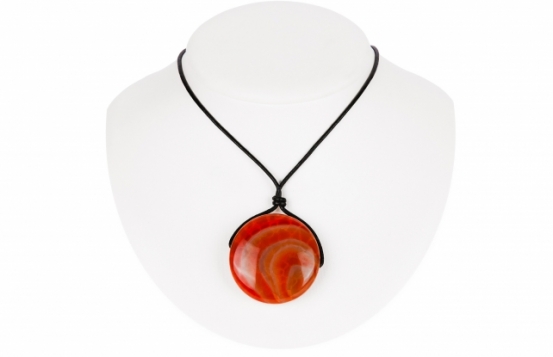 FIRE Agate Pendant 40 - 45 mm - GEMINI