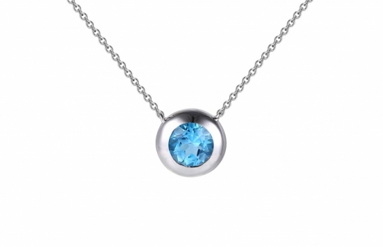 Blue topaz Necklace Neptune