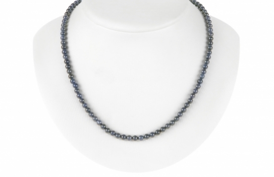 Gold Necklace Blue Sapphire 4 mm