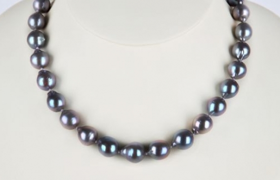 Black Pearl Necklace Viala 11 - 14 mm