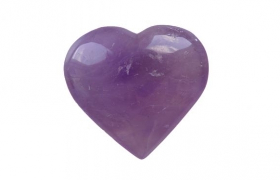 Amethyst heart 40 x 34 x 12 mm