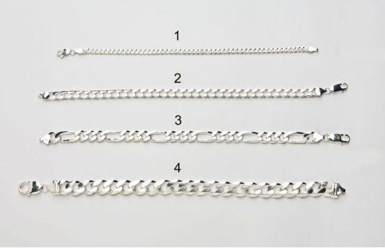 Silver Bracelet mini CURB 21 cm